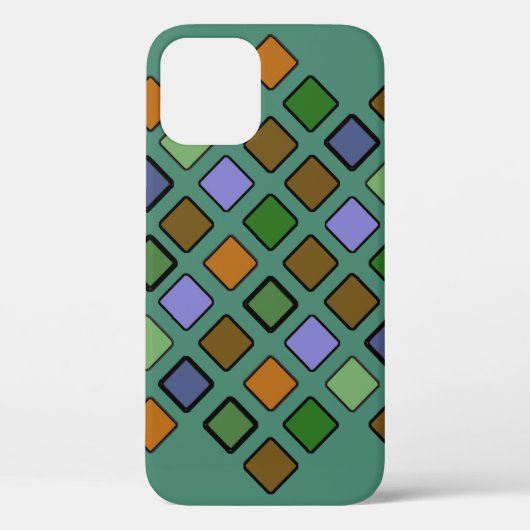 ジオメトリ対角四角形混合 Case-Mate iPhoneケース (裏面)