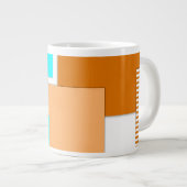 ジオメトリ形状の切り取り紙 ジャンボコーヒーマグカップ (正面右)