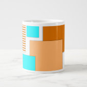 ジオメトリ形状の切り取り紙 ジャンボコーヒーマグカップ (正面)
