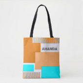 ジオメトリ形状の切り取り紙 トートバッグ (正面)