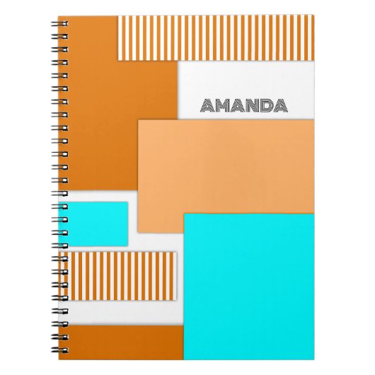 ジオメトリ形状の切り取り紙 ノートブック (正面)