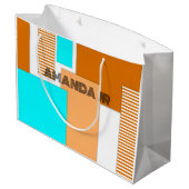 ジオメトリ形状の切り取り紙 ラージペーパーバッグ (裏面アングル)