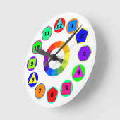 ジオメトリ形状 ラウンド壁時計 (傾斜)