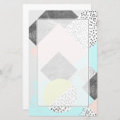 ジオメトリ抽象芸術スキャンディデザイン 便箋 (正面/裏面)