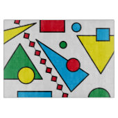 [ジオメトリ抽象芸術#1]原はっきりした色ガラス  カッティングボード (正面)