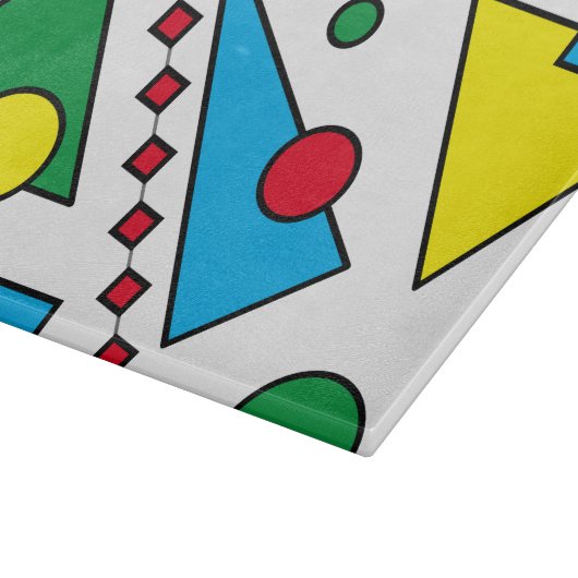 [ジオメトリ抽象芸術#1]原はっきりした色ガラス  カッティングボード (角)