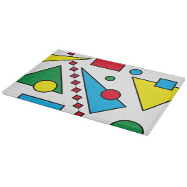 [ジオメトリ抽象芸術#1]原はっきりした色ガラス  カッティングボード