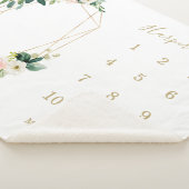 ジオメトリ春花模様ベビーマイルストーン シェルパブランケット (3/4)