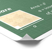 ジオメトリ演算ポスター：飛行機姿の領域 ポスター (角)