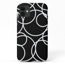 ジオメトリ白円黒モダン抽象芸術