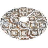 ジオメトリ繰り返し、テクスチャ付きの背景 ブラッシュドポリエステルツリースカート (アングル)