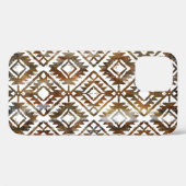 ジオメトリ繰り返し、テクスチャ付きの背景 Case-Mate iPhoneケース (裏面 (横))