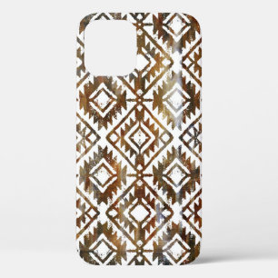 ジオメトリ繰り返し、テクスチャ付きの背景 iPhone 12ケース