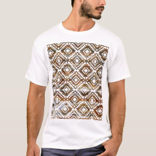 ジオメトリ繰り返し、テクスチャ付きの背景 Tシャツ