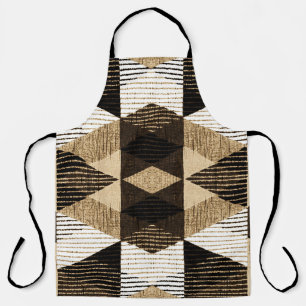 ジオメトリ繰り返し:テクスチャ付き背景デザイン エプロン