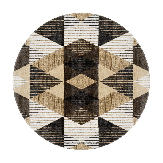 ジオメトリ繰り返し:テクスチャ付き背景デザイン カッティングボード (正面)