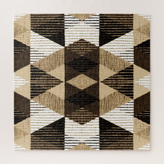 ジオメトリ繰り返し:テクスチャ付き背景デザイン ジグソーパズル (縦)