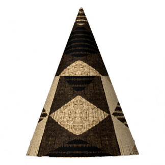 ジオメトリ繰り返し：テクスチャ付き背景デザイン パーティーハット