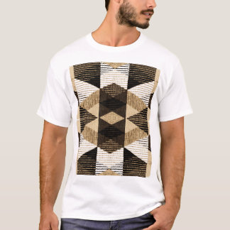 ジオメトリ繰り返し:テクスチャ付き背景デザイン Tシャツ