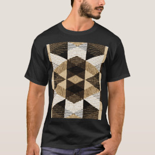 ジオメトリ繰り返し:テクスチャ付き背景デザイン Tシャツ