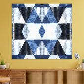 ジオメトリ繰り返し：テクスチャ付き背景 キャンバスプリント (インサイチュ (リビング))