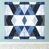 ジオメトリ繰り返し：テクスチャ付き背景 キャンバスプリント (インサイチュ (ウッドフロア))