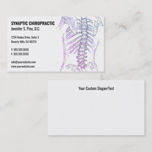 ジオメトリ脊椎カイロプラクティック名刺 名刺 (正面/裏面)