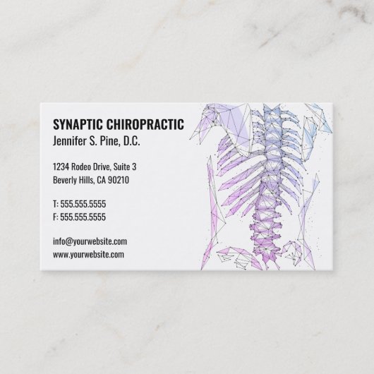 ジオメトリ脊椎カイロプラクティック名刺 名刺 (正面)