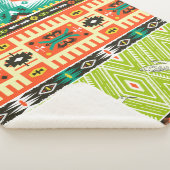 ジオメトリ要素を含むシームレスなトライバルパターン シェルパブランケット (3/4)