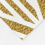 ジオメトリ金ゴールドのシームレスなパターン フリースブランケット (角)