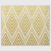 ジオメトリ金ゴールドのシームレスなパターン ラッピングペーパー (フラット)