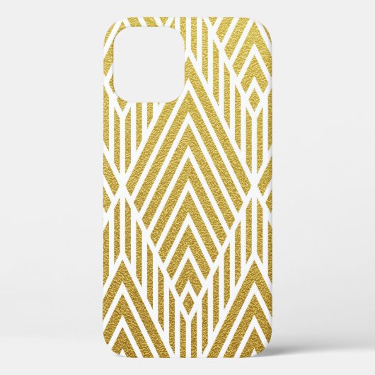 ジオメトリ金ゴールドのシームレスなパターン Case-Mate iPhoneケース (裏面)