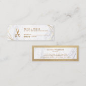 ジオメトリ金ゴールドはさみ美容師参照 スキニー名刺 (正面/裏面)