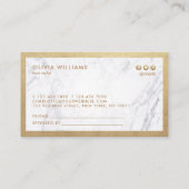 ジオメトリ金ゴールドはさみ美容師参照 名刺 (裏面)