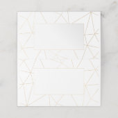 ジオメトリ金ゴールドフレームのゲスト名座席表 プレイスカード (外部開封)