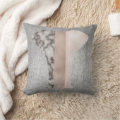 ジオメトリ金ゴールド赤面ピンクマーブルグレーVIP象 クッション (ブランケット)