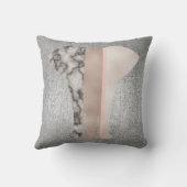 ジオメトリ金ゴールド赤面ピンクマーブルグレーVIP象 クッション (裏面)