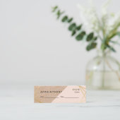 ジオメトリ金ゴールドKraftPrinted Lt Pinkアポイントメント スキニー名刺 (スタンド正面)