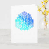 ジオメトリ雲 カード (黄色い花)