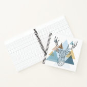 ジオメトリ鹿ポートレート ノートブック (内部)