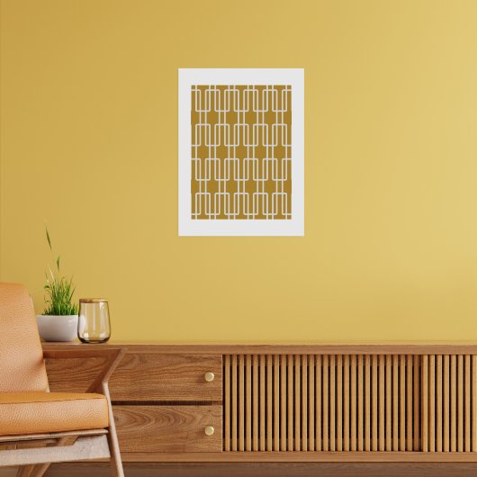 ジオメトリ1抽象芸術パターン ポスター (リビング2)