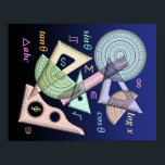 ジオメトリ ポスター<br><div class="desc">ジオメトリデザイン（背景のグラデーション画像は修正可能）</div>