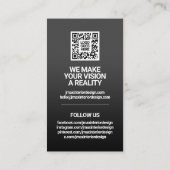 ジオメト企業のリモダンネイビーブルーとグレー 名刺 (裏面)