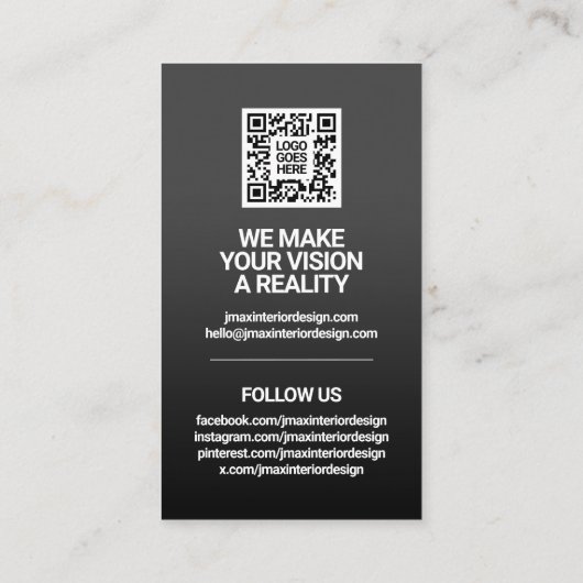 ジオメト企業のリモダンネイビーブルーとグレー 名刺 (裏面)