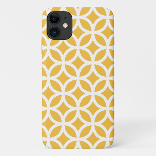 ジオメト太陽のリイエローiPhone、プラスおよびProケース Case-Mate iPhoneケース (裏面)