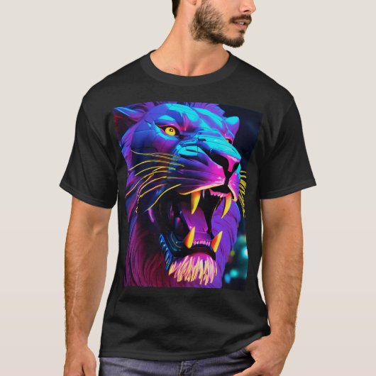 ジオメト威厳のあるリオン頭アイソメ Tシャツ (正面)