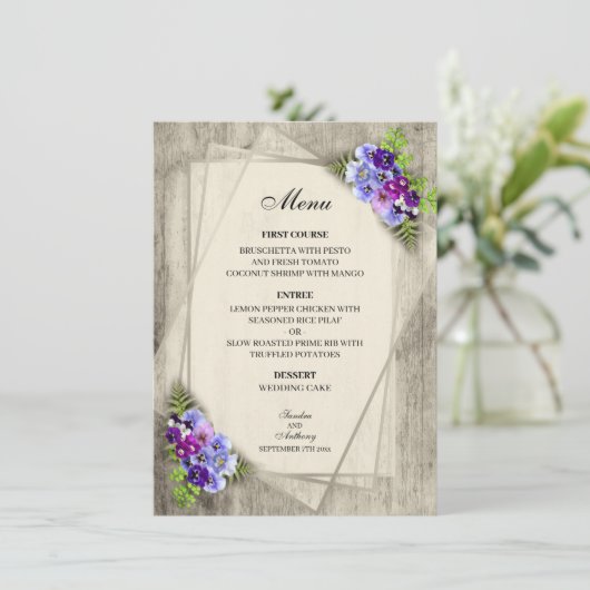 ジオメト素朴リエレガントパンジー結婚のメニュー メニュー (スタンド正面)