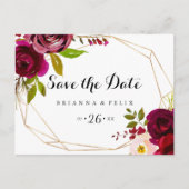 ジオメト素朴リフローラ水平保存日付 ポストカード (正面)