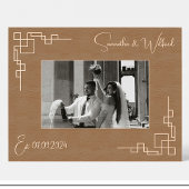 ジオメト結婚リのカスタム木目写真フレーム レーザー彫刻フレーム