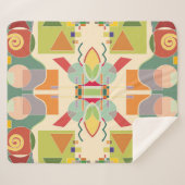 ジオメト芸術的リ：シームレカラフルスパターン シェルパブランケット (正面(横))